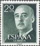 Spain 1955 General Franco 20 CTS Verde Edifil 1145. Spain 1955 1145 Franco. Subida por susofe